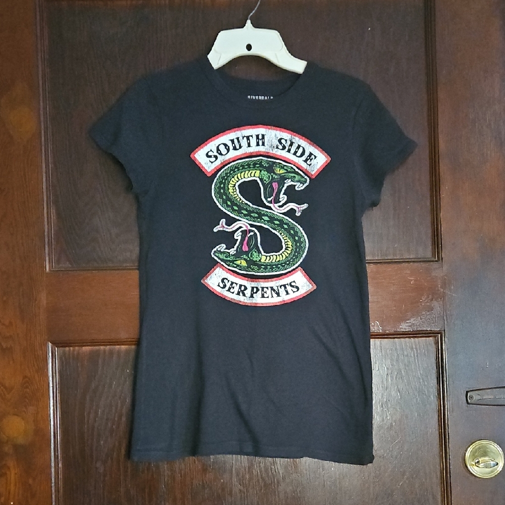 Riverdale Black South Side Serpents Graphic T-Shirt -Size S